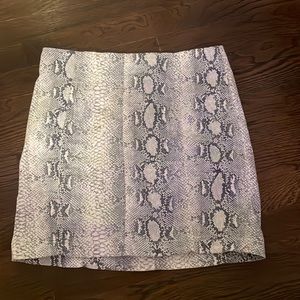 Free people Snakeskin jean skirt